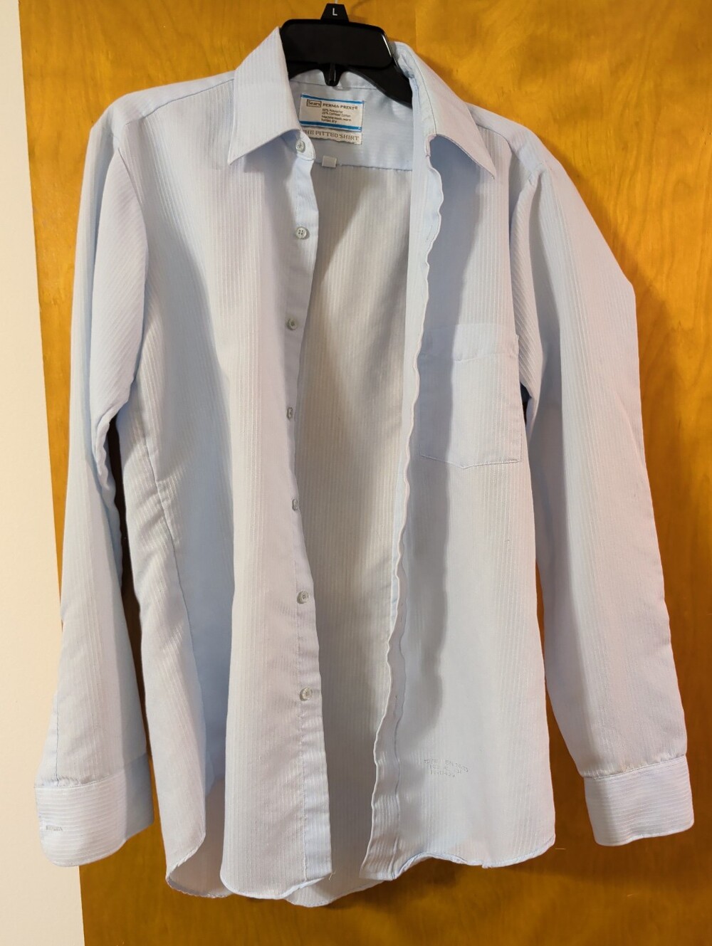 Sear's Vintage Classic Light Blue Men's Dress Shirt